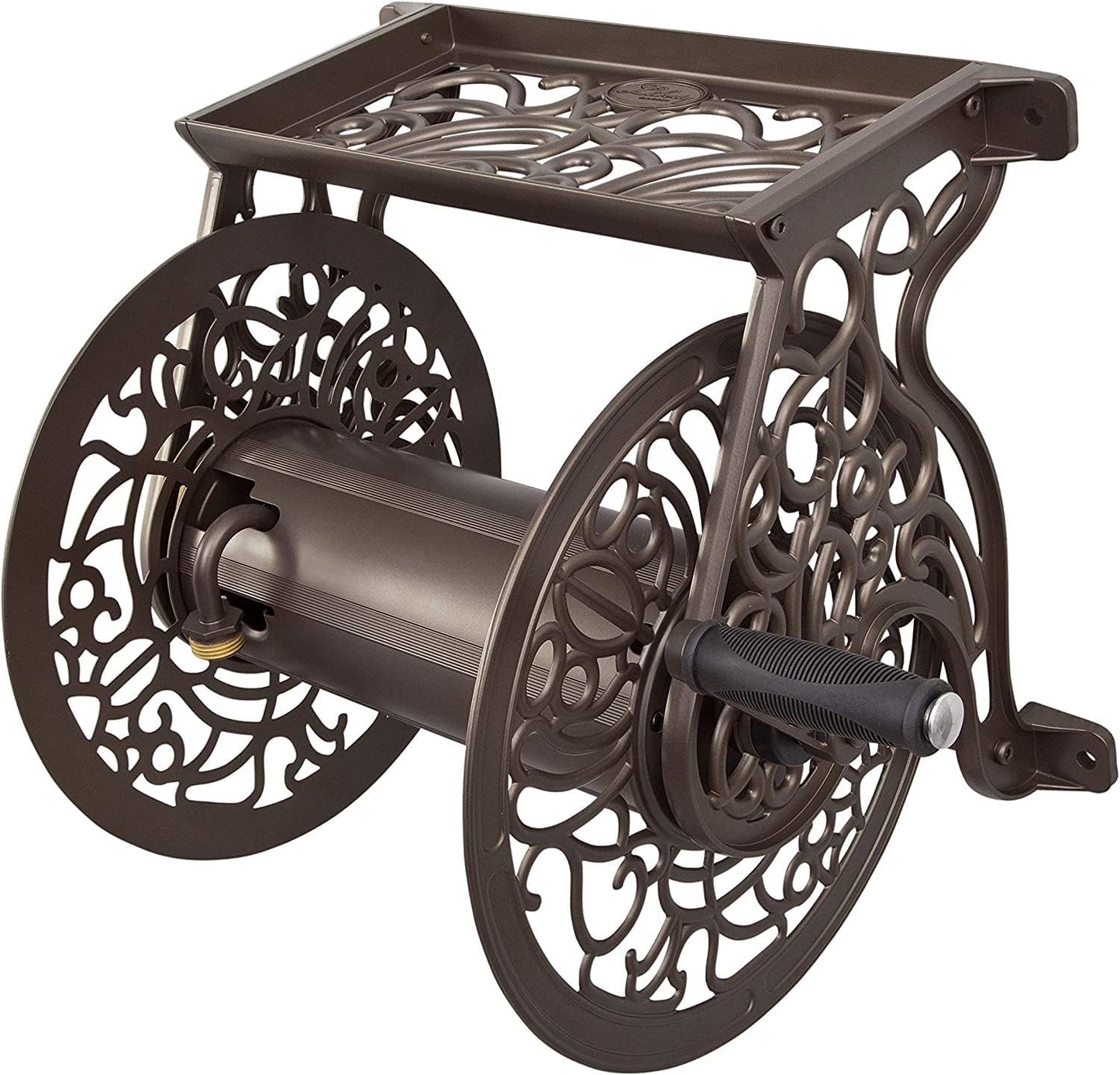 Liberty GARDEN 704 Decorative Cast Aluminum Wall Mount Hose Reel