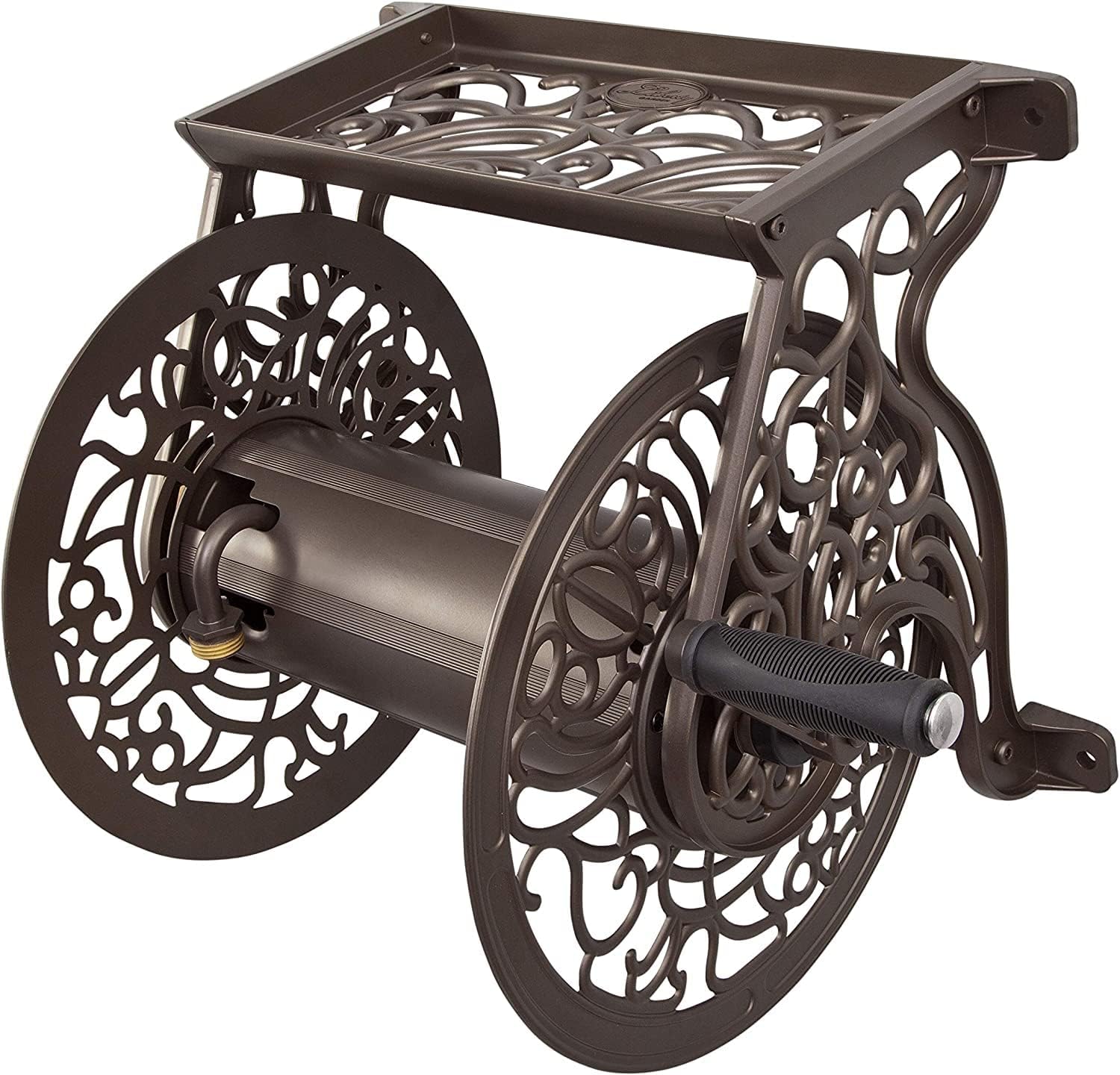 Liberty GARDEN 704 Decorative Cast Aluminum Wall Mount Hose Reel