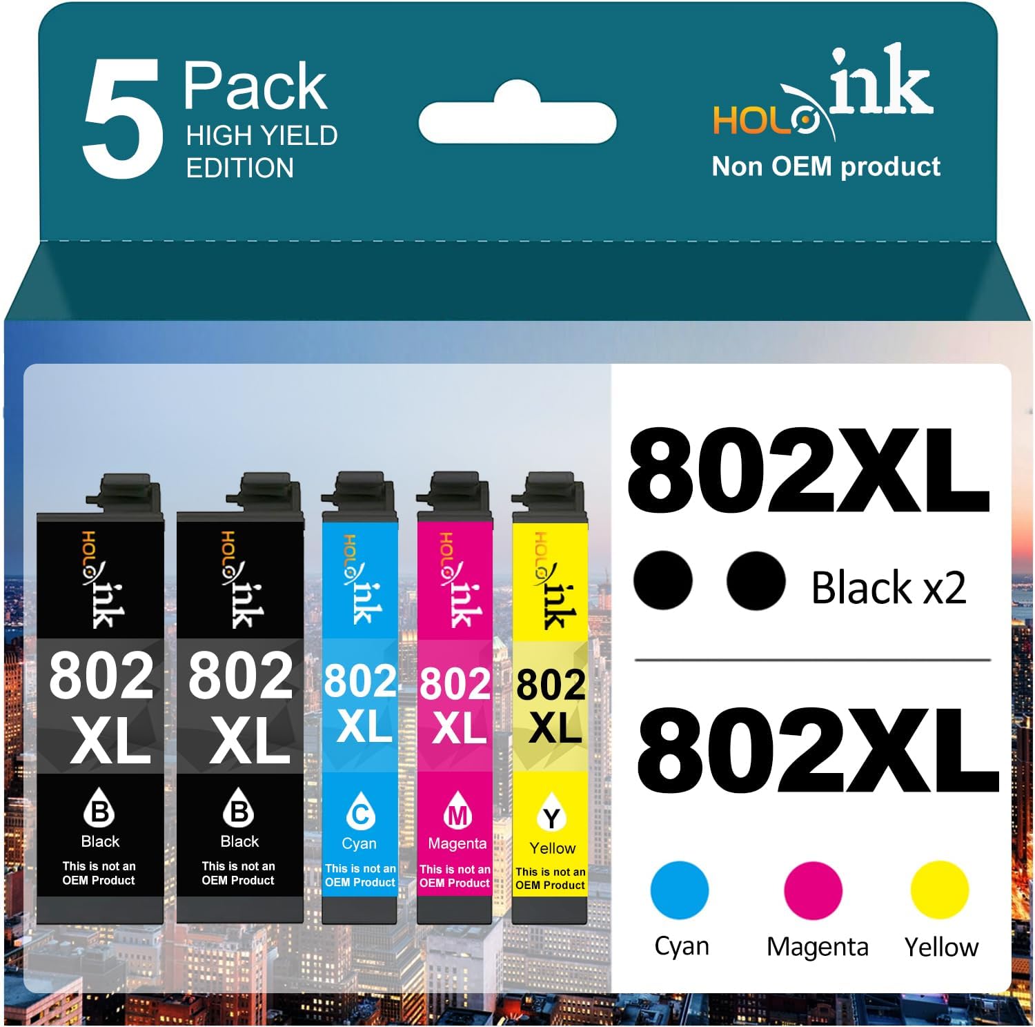 Epson 802XL Ink Cartridges - Vibrant Colors, High-Yield Quality