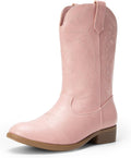 Girls Mid Calf Cowgirl Cowboy Western Boots - Comfortable Riding Shoes