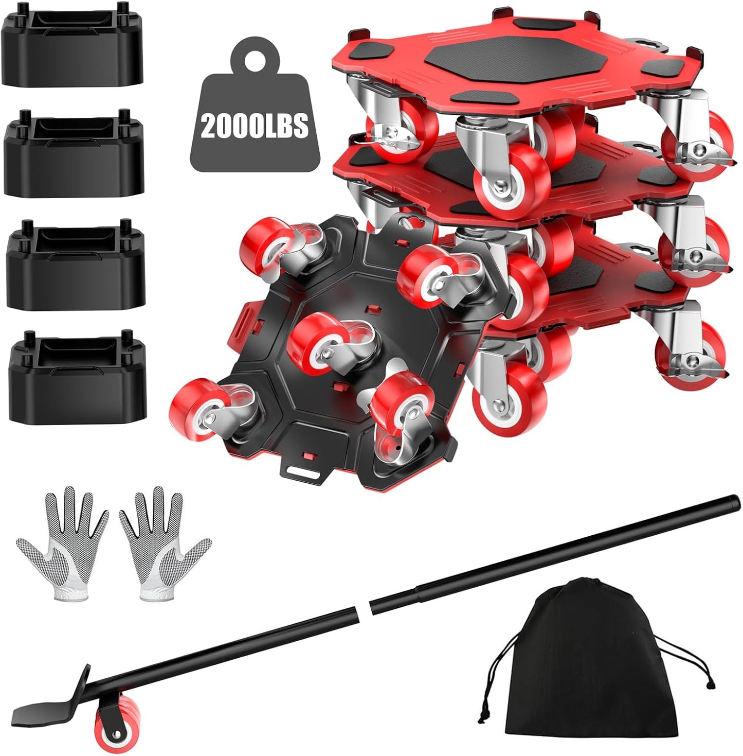 Upgraded Furniture Dolly Movers with 360 Rotating Casters