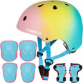 Kids Bike Skateboard Helmet Pad Set for Boys & Girls - 7-Piece Safety