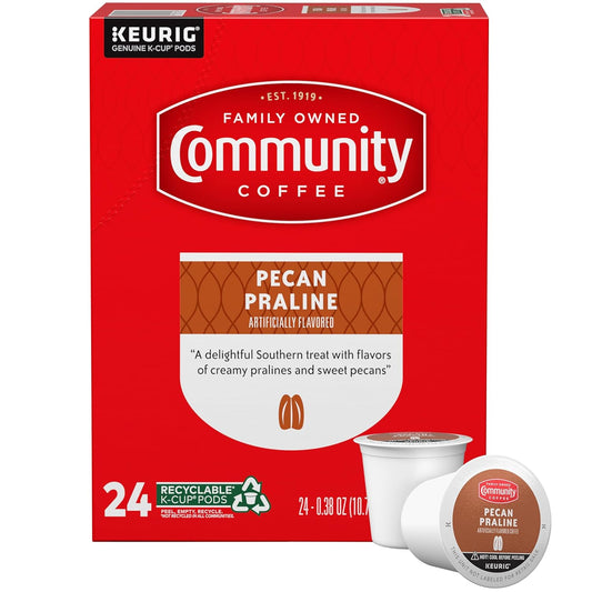 Community Coffee Pecan Praline Pods - Delicious Medium Roast!