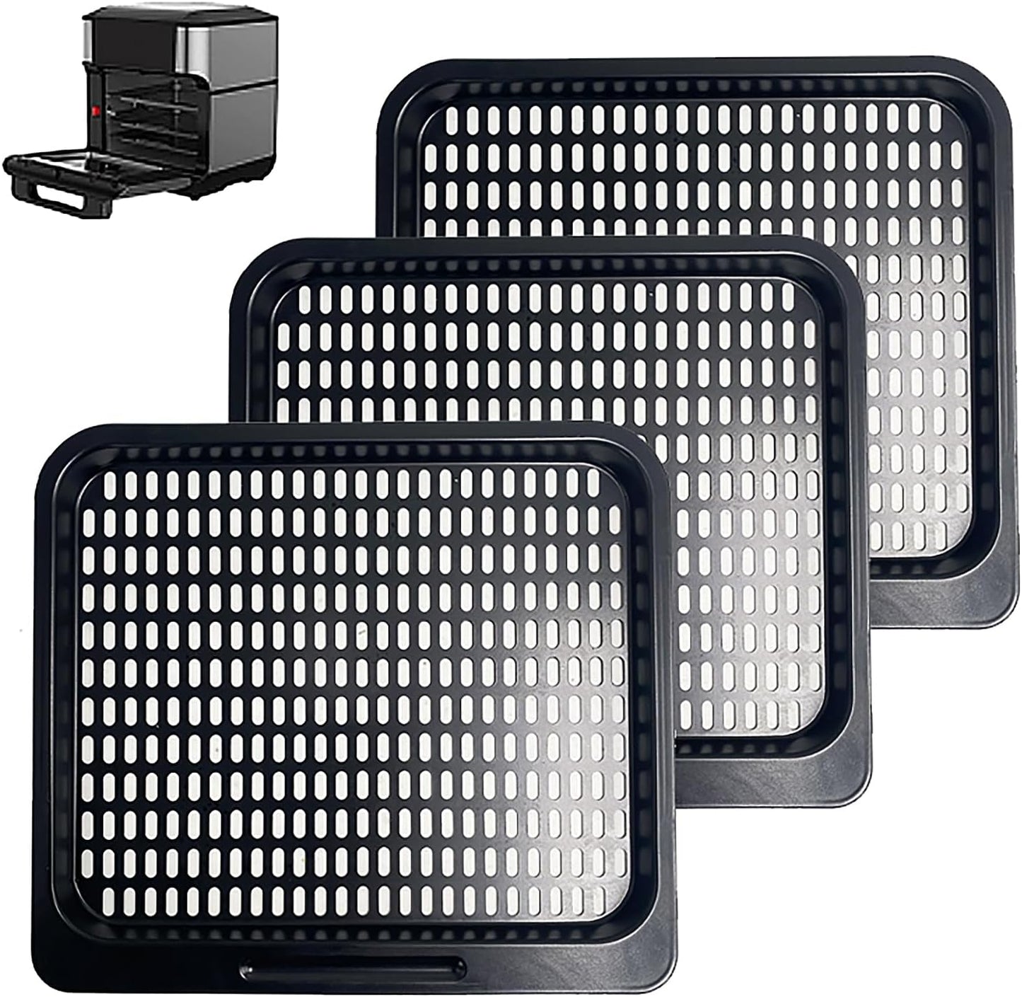 Nonstick Mesh Cooking Trays for Air Fryers - 3 Pcs