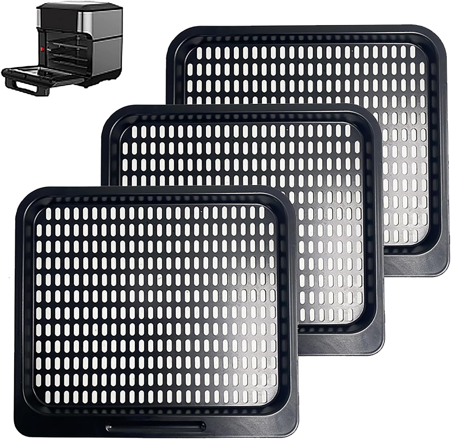 Nonstick Mesh Cooking Trays for Air Fryers - 3 Pcs