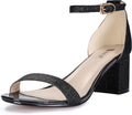 Women's Cookie-LO Low Block Heels Chunky Sandals - Comfortable Dress 2