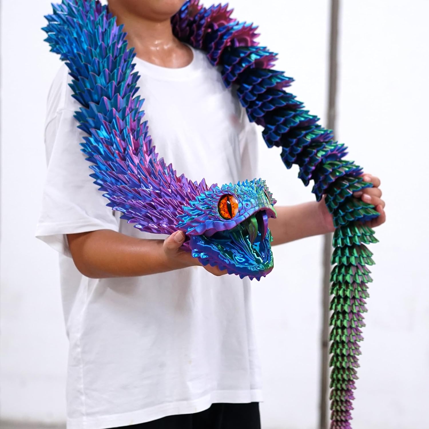 47.5in Super Large 3D Printed Snake Model for Stress Relief