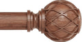 Wood Curtain Rods 1ft Decorative Adjustable Farmhouse Rod - Heavy Duty