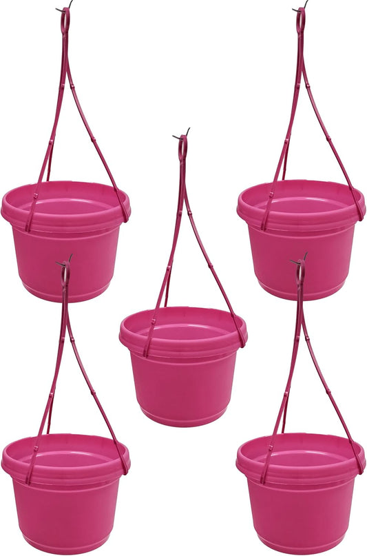 MHAPPink Pack of 5 Colorful Flower Pots for Seedlings and Nursery