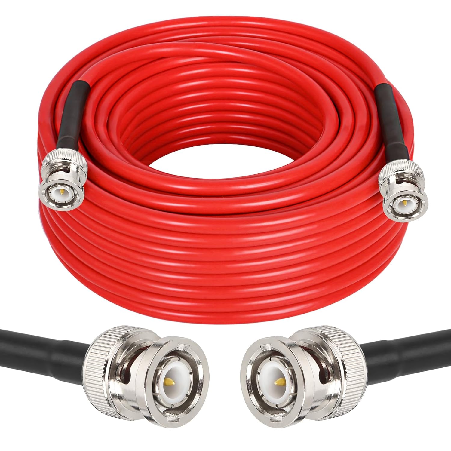 BNC Cable 50FT RG58 Low Loss Male to Male Coaxial Extension