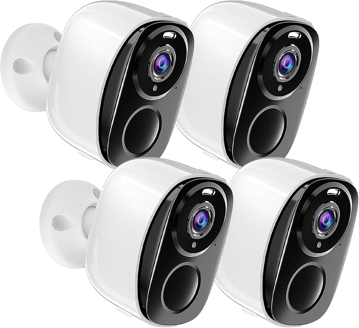 2K Wireless Security Cameras: Color Night Vision & AI Detection