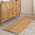 Handcrafted Woven Jute Runner Rug - Eco Friendly Vintage Style
