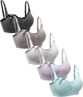 Suekaphin 5PACK Nursing Bra Wireless - Comfortable Maternity Support