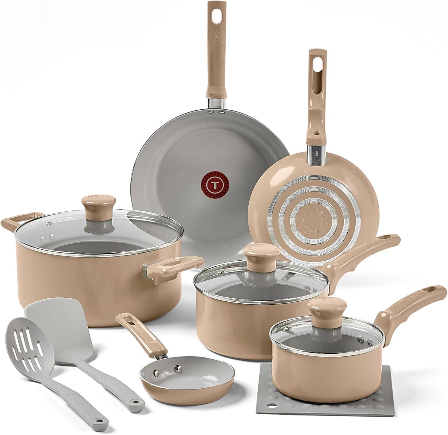 T-Fal Refresh Ceramic Nonstick Cookware Set for Healthy Cooking