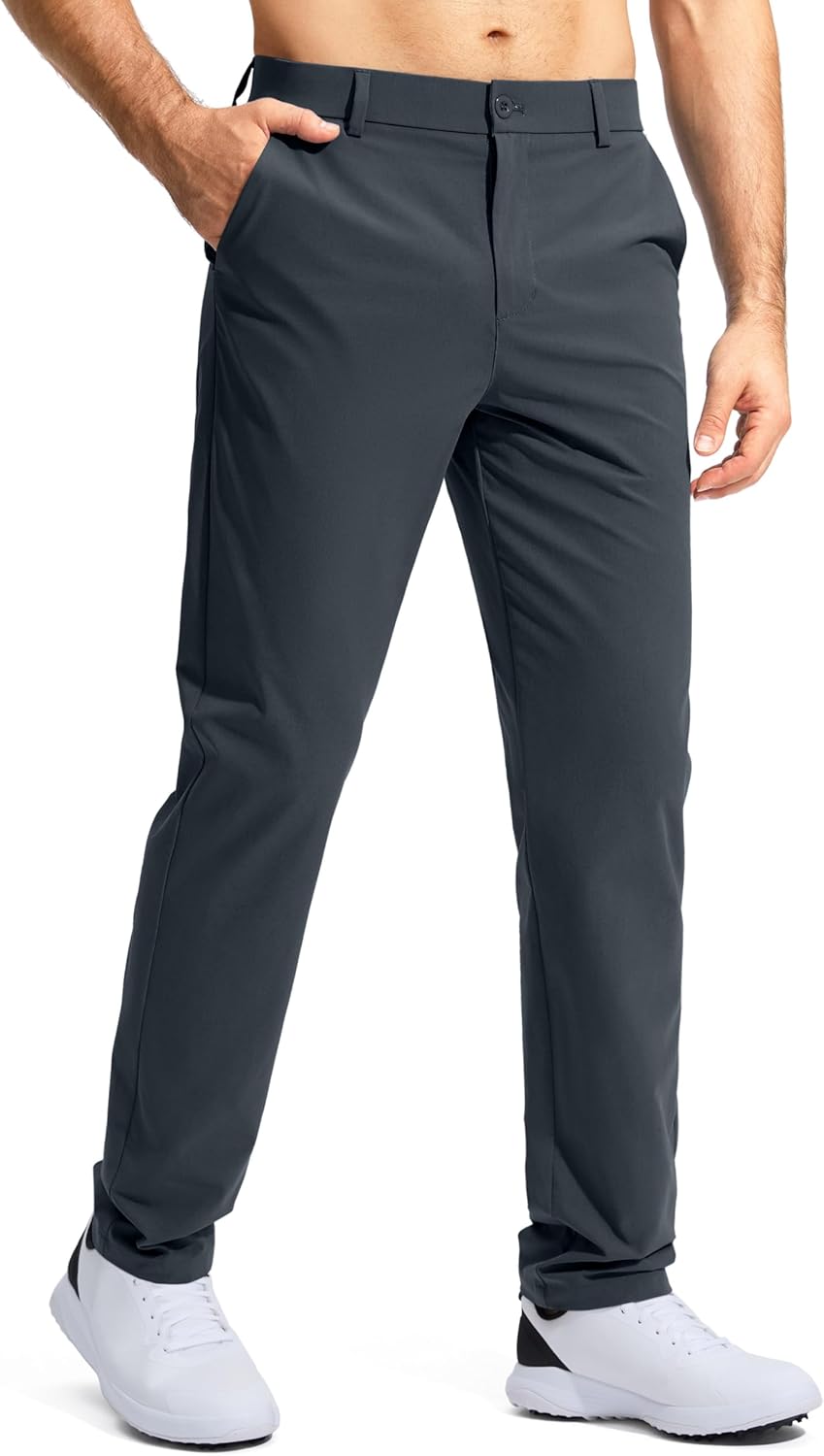 Pudolla Men's Golf Pants Lightweight Quick Dry Casual Slacks