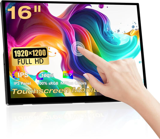 16 Portable Touchscreen Monitor - Full HD IPS Display