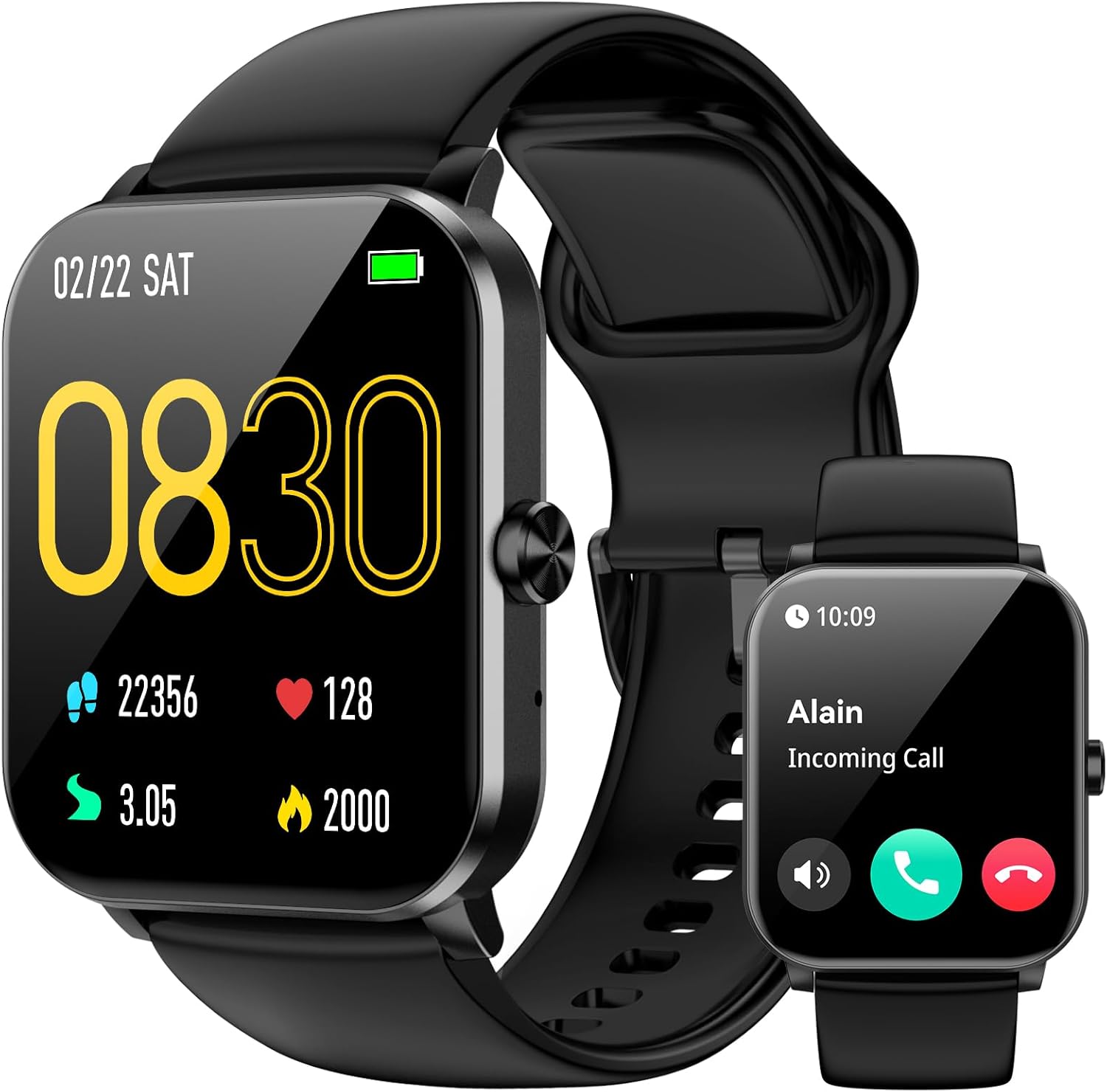 QONBINK Smartwatch: Answer Calls, 120+ Sport Modes, IP68 Waterproof