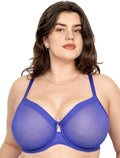 Curvy Couture Sheer Mesh Full-Coverage Unlined Underwire Bra - Sexy so