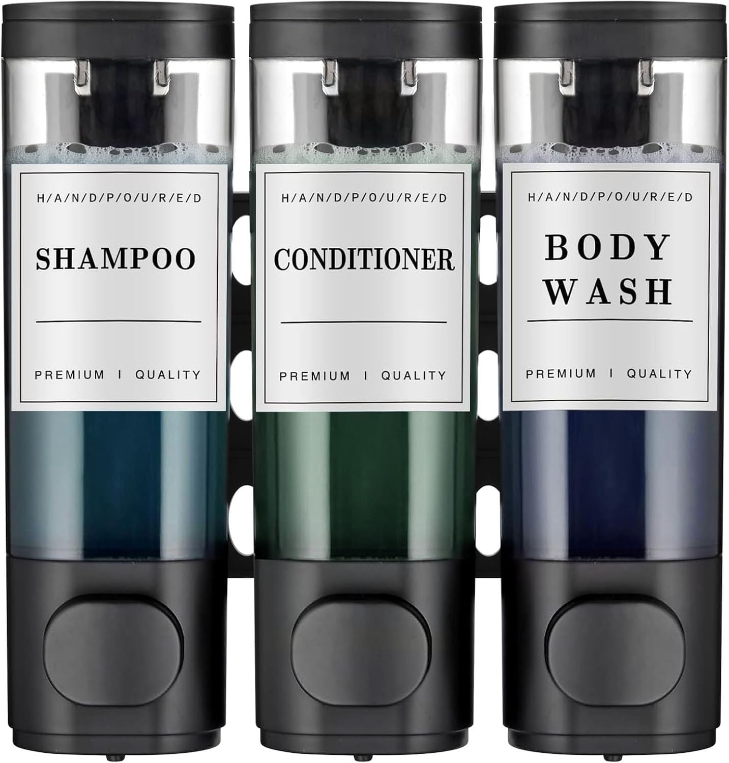 3-Chamber Shower Dispenser - No Drill Installation