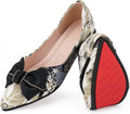 Pointed Toe Bow Embroidery Ballet Flats - Comfortable Memory Foam are