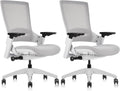Gray Fabric Executive Office Chair with Lumbar Support - Ergonomic