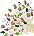 Xmas Theme Cocktail Picks - Festive Drink & Dessert Decor