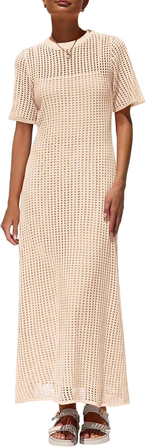 PRETTYGARDEN Womens Eyelet Cover Up Dress for Summer Fun