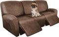 Recliner Couch Cover Leather Look for 3 Cushion Reclining Sofa