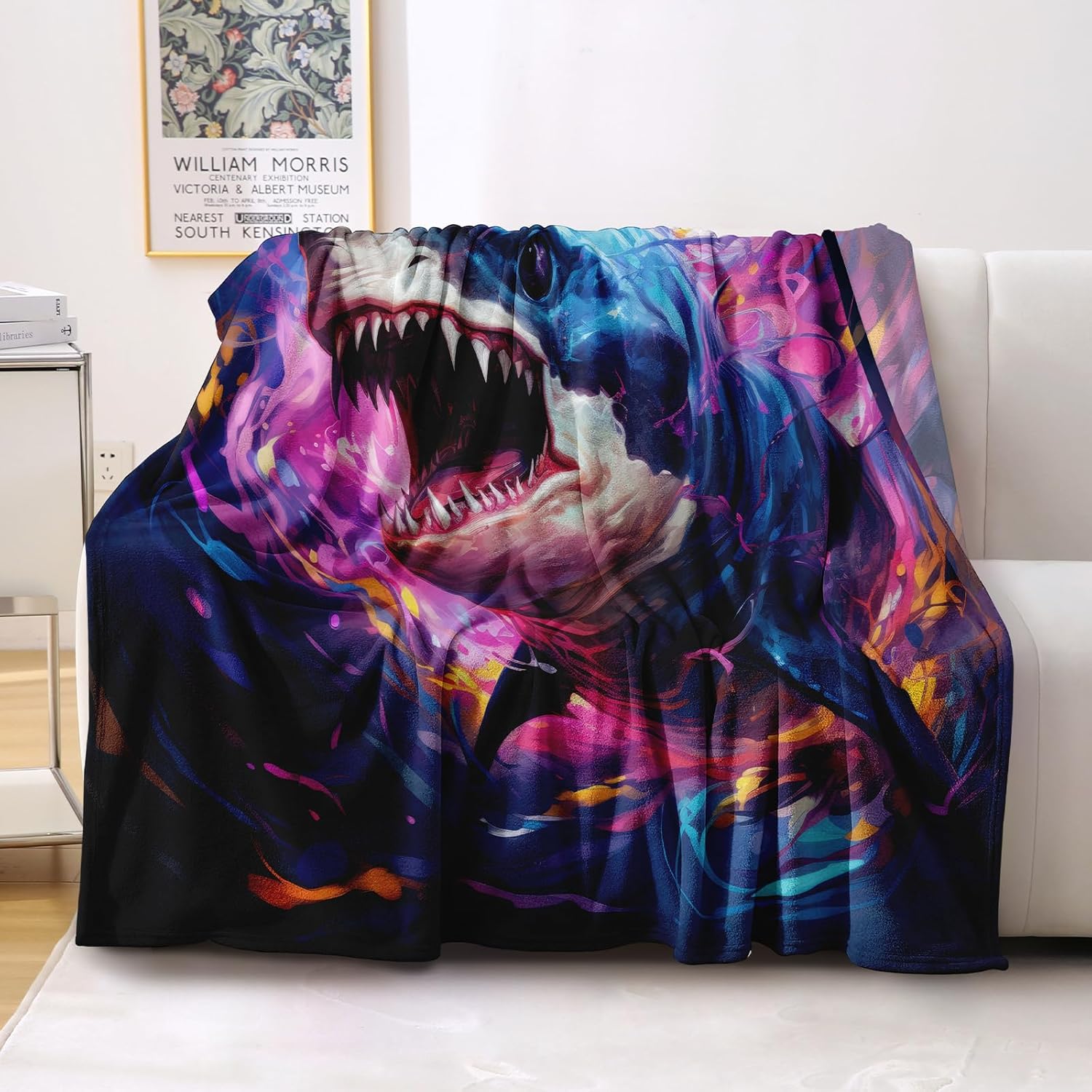 350gsm Shark Blanket - Cozy Gift for Shark Lovers! YAMIHOM