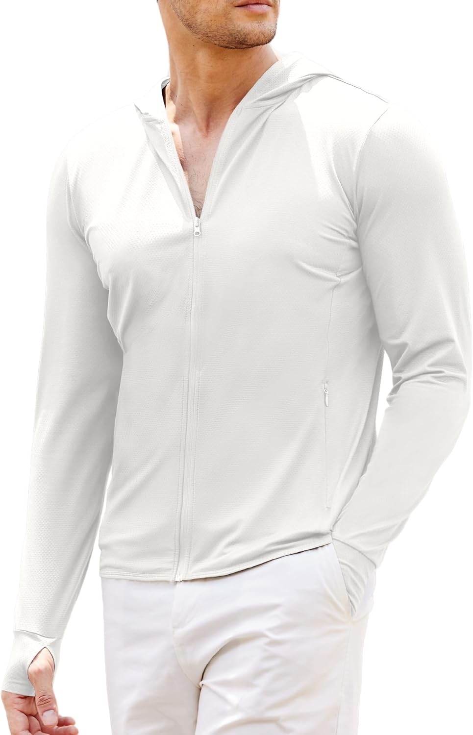 COOFANDY Men Full Zip UPF 50 Sun Protection Hoodie Jacket