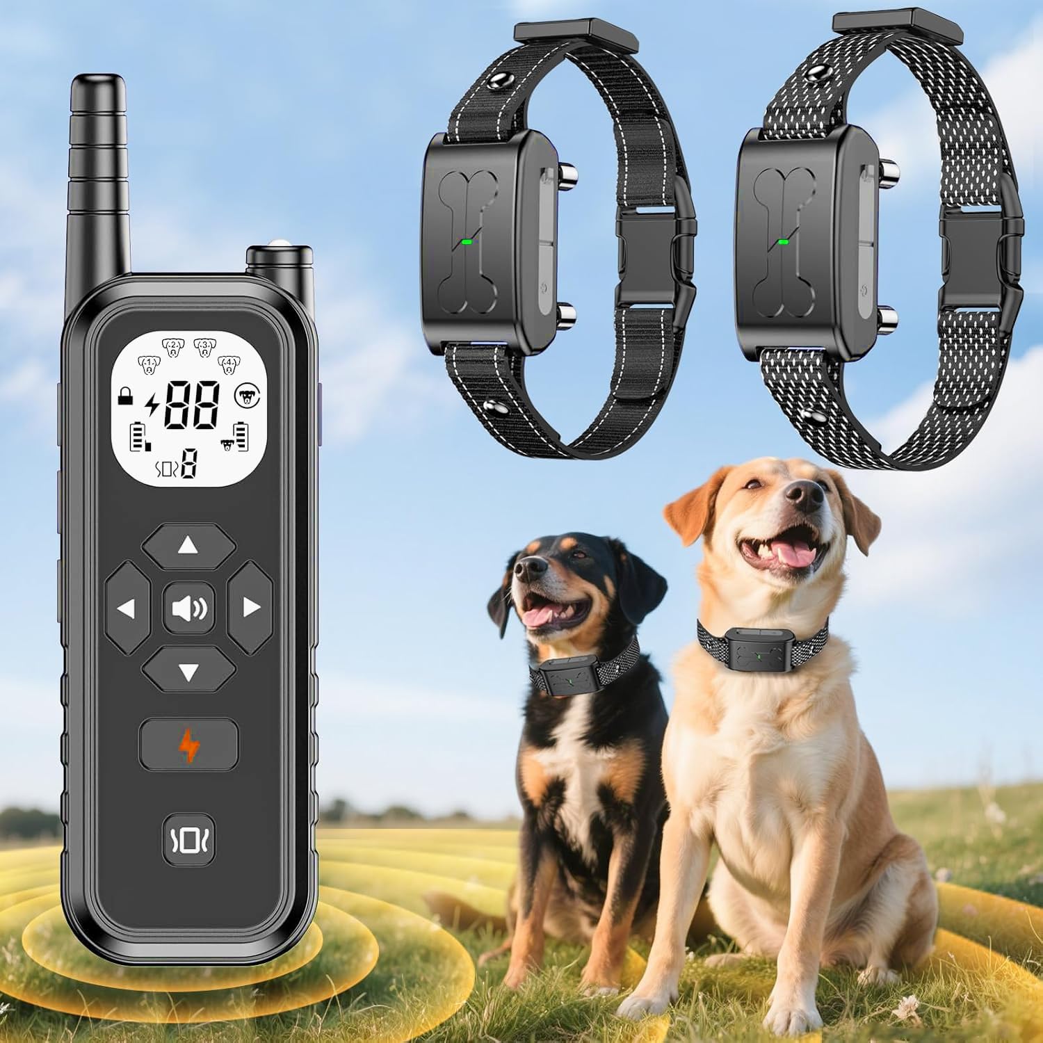 Wireless Dog Fence with Training Collar for Safe Play Areas
