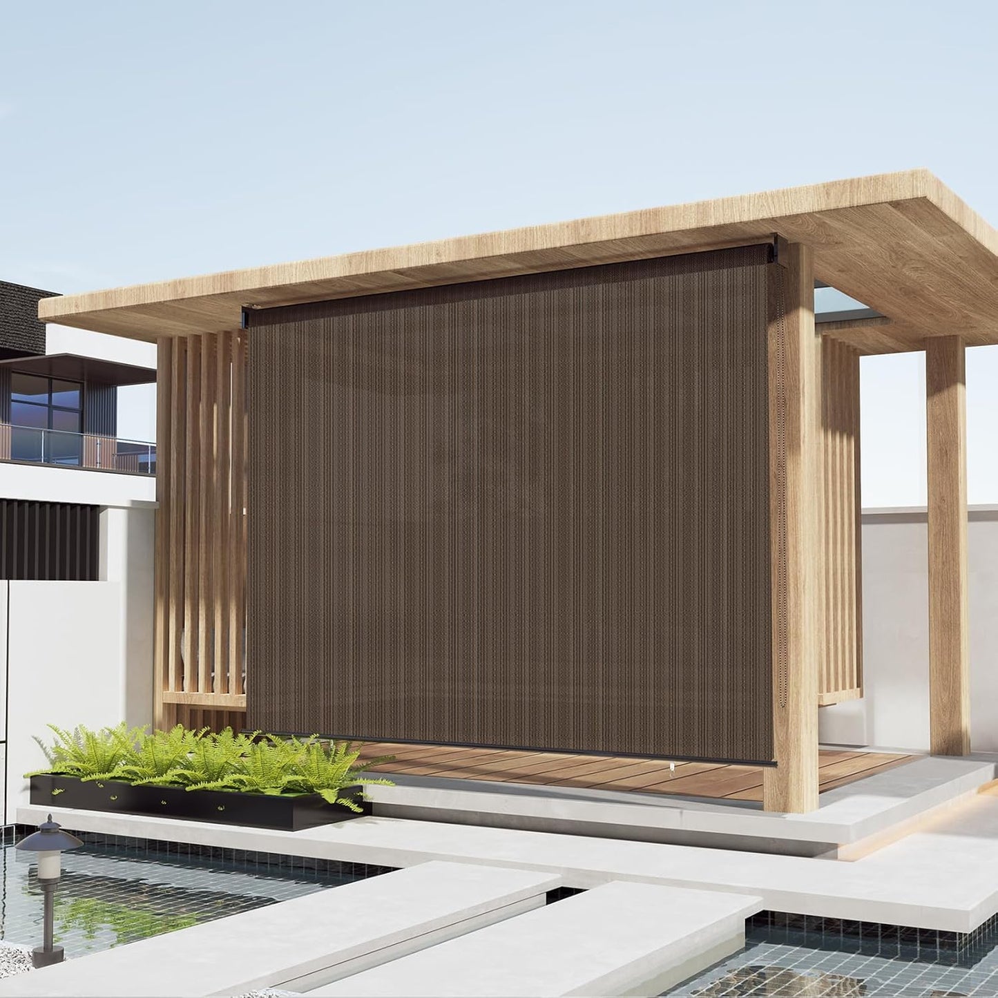 LOVE STORY Outdoor Roller Shades for Patio and Balcony Use