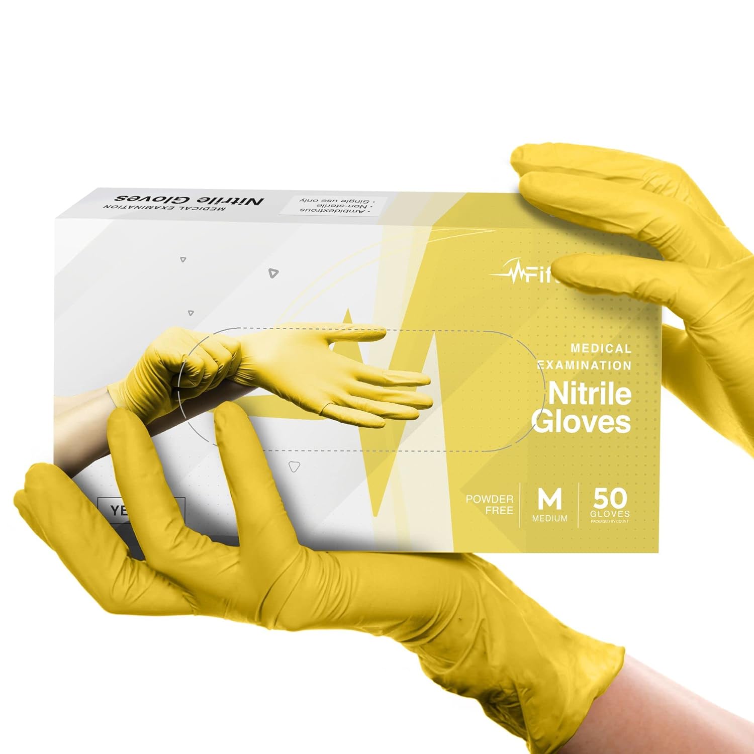 Medium Nitrile Gloves - Powder & Latex Free - 50 Count