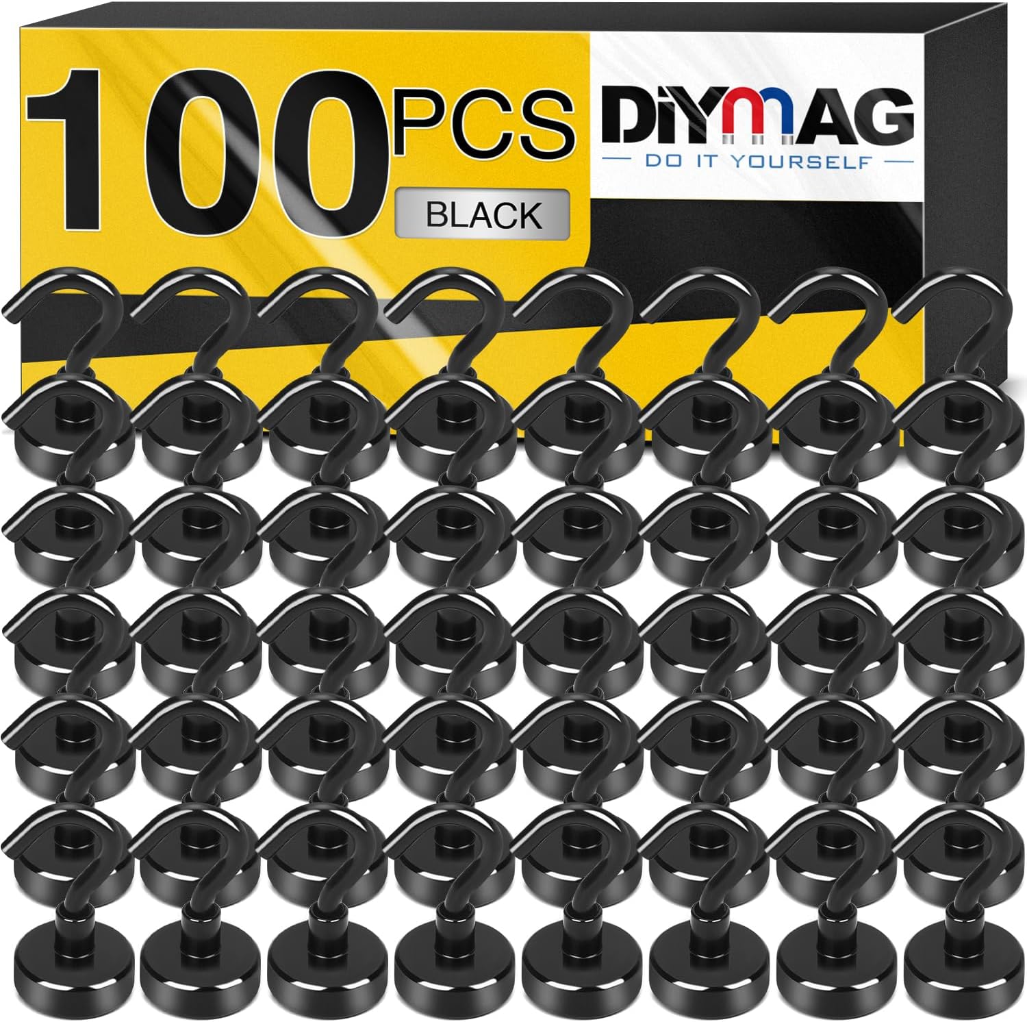 DIYMAG Magnetic Hooks - 30Lbs Heavy Duty S-Hooks for Versatile Use