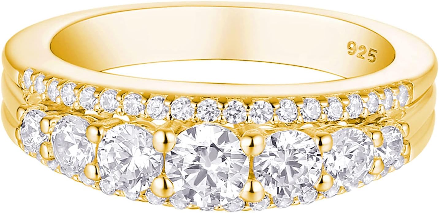 Newshe Jewellery 925 Sterling Silver Eternity Ring for Women