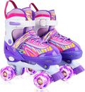 Adjustable Roller Skates for Girls and Boys - 4 Size Adjustable Kids