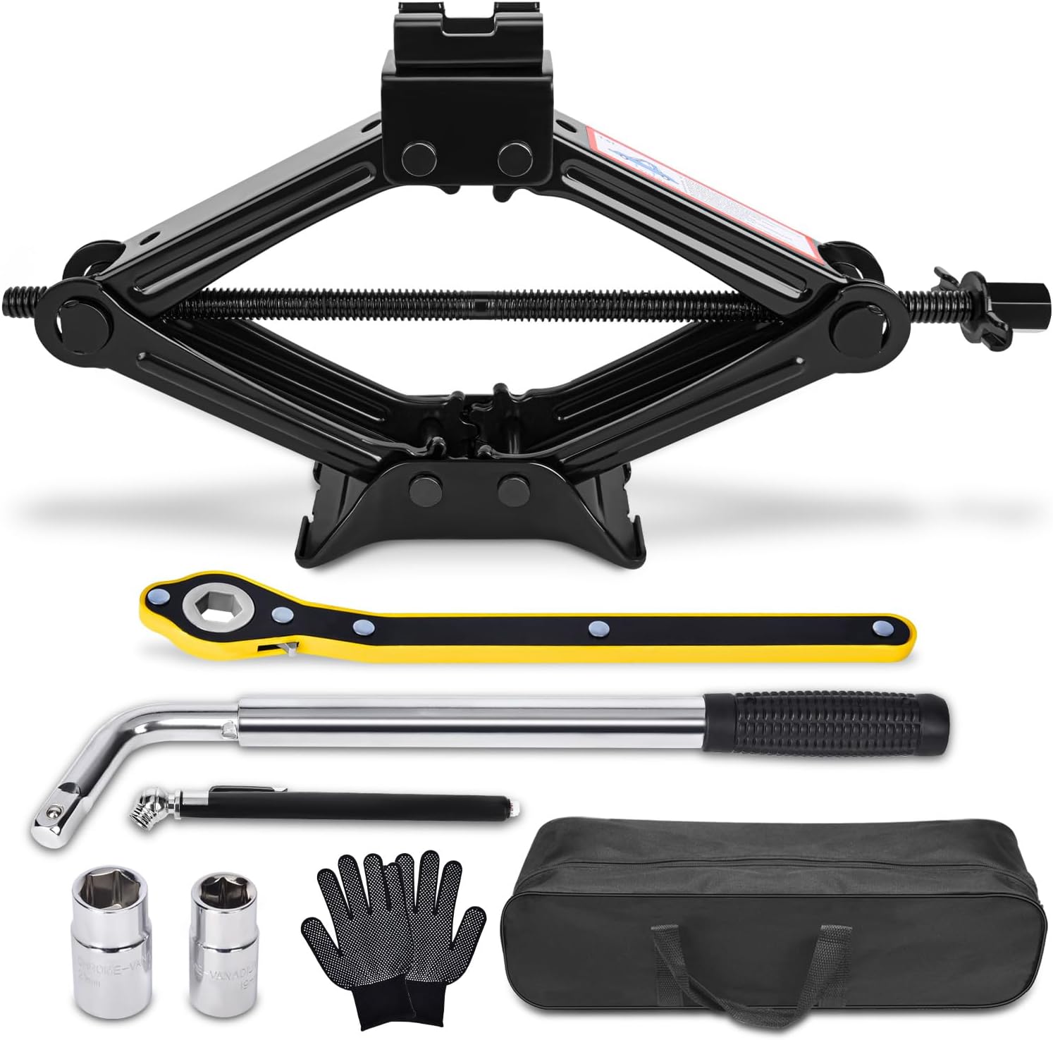 Gurduenon Scissor Car Jack 1.5Ton Tire Changing Kit Review