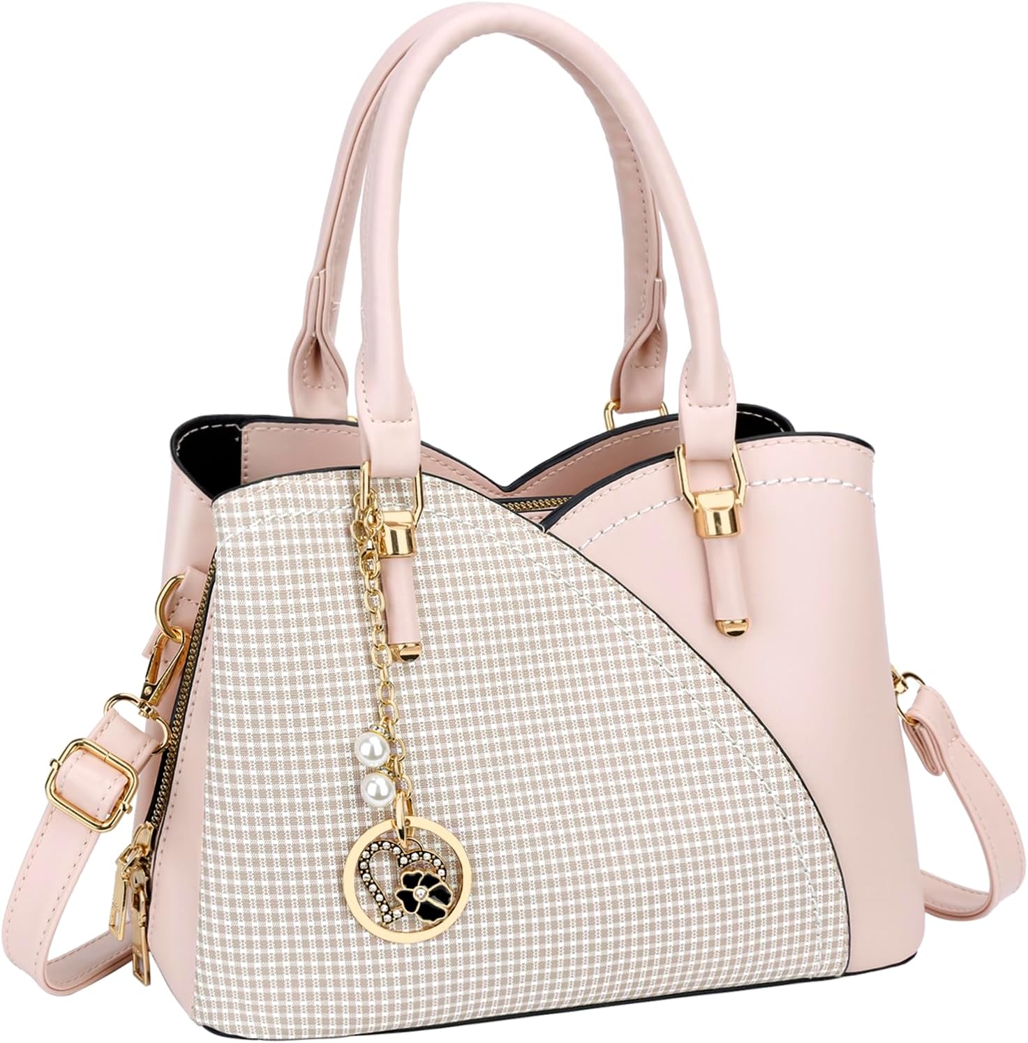 KKXIU Triple Compartments Handbag for Women - Stylish Satchel