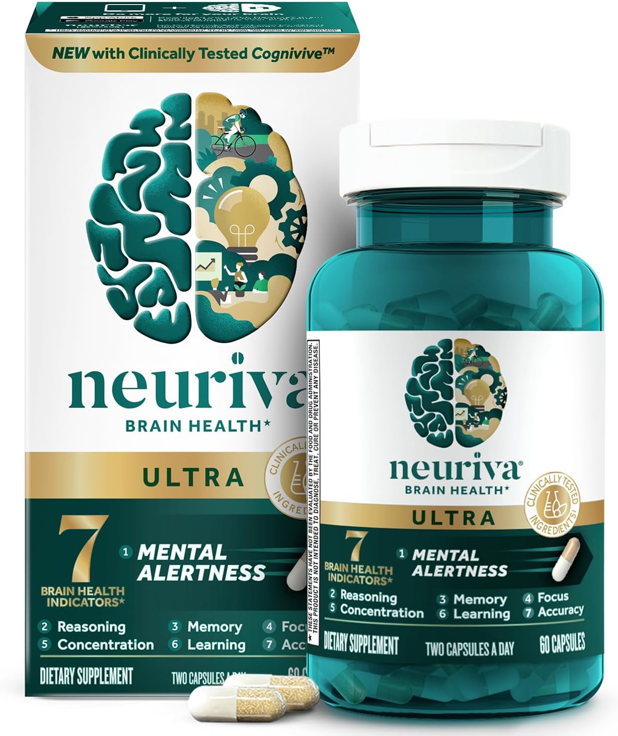 Neuriva Ultra Decaffeinated Brain Supplement for Focus & Memory