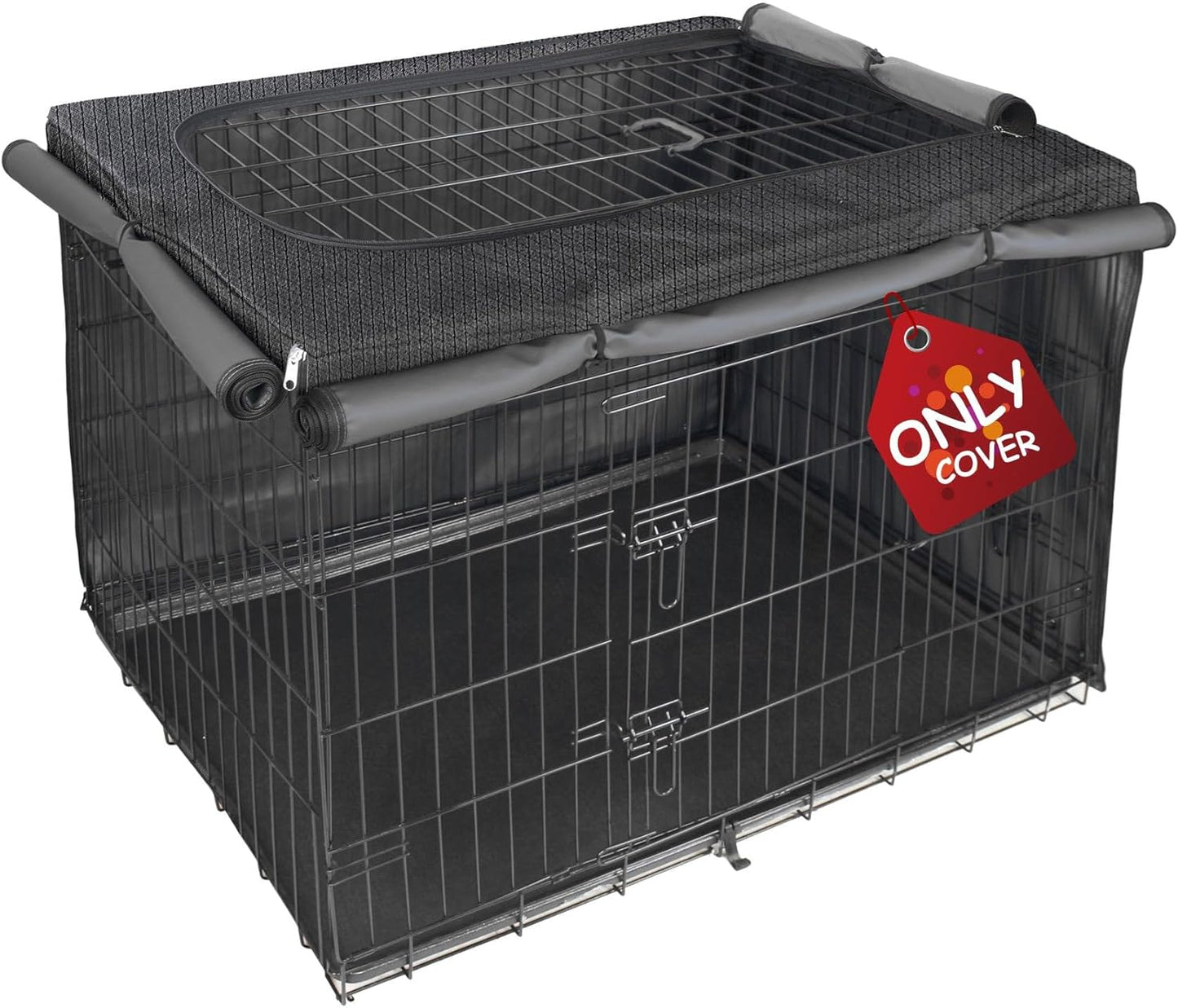 Explore Land Dog Crate Cover for 42 Inch Wire Cages - Heavy-Duty