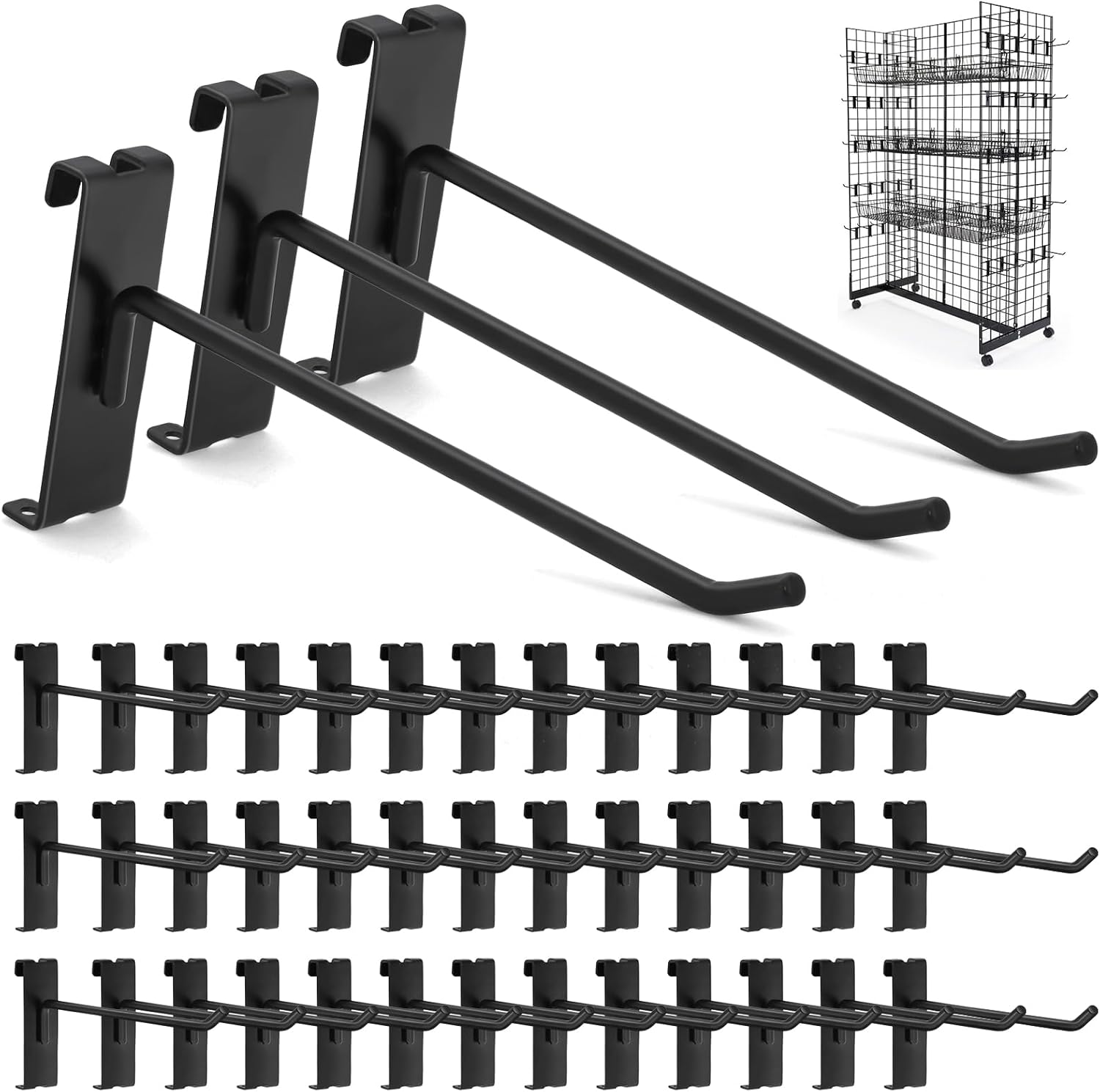 Gridwall Hooks 60 Pcs Heavy Duty Display Hooks for Storage