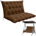 47x40 in Chocolate Porch Swing Cushion with Backrest - 5 in Thick