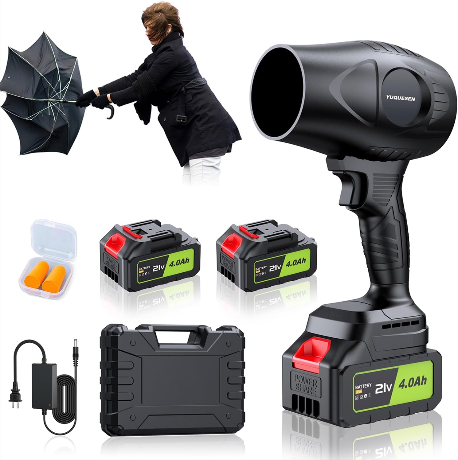 980,000 RPM Cordless Leaf Blower for Efficient Yard Cleaning