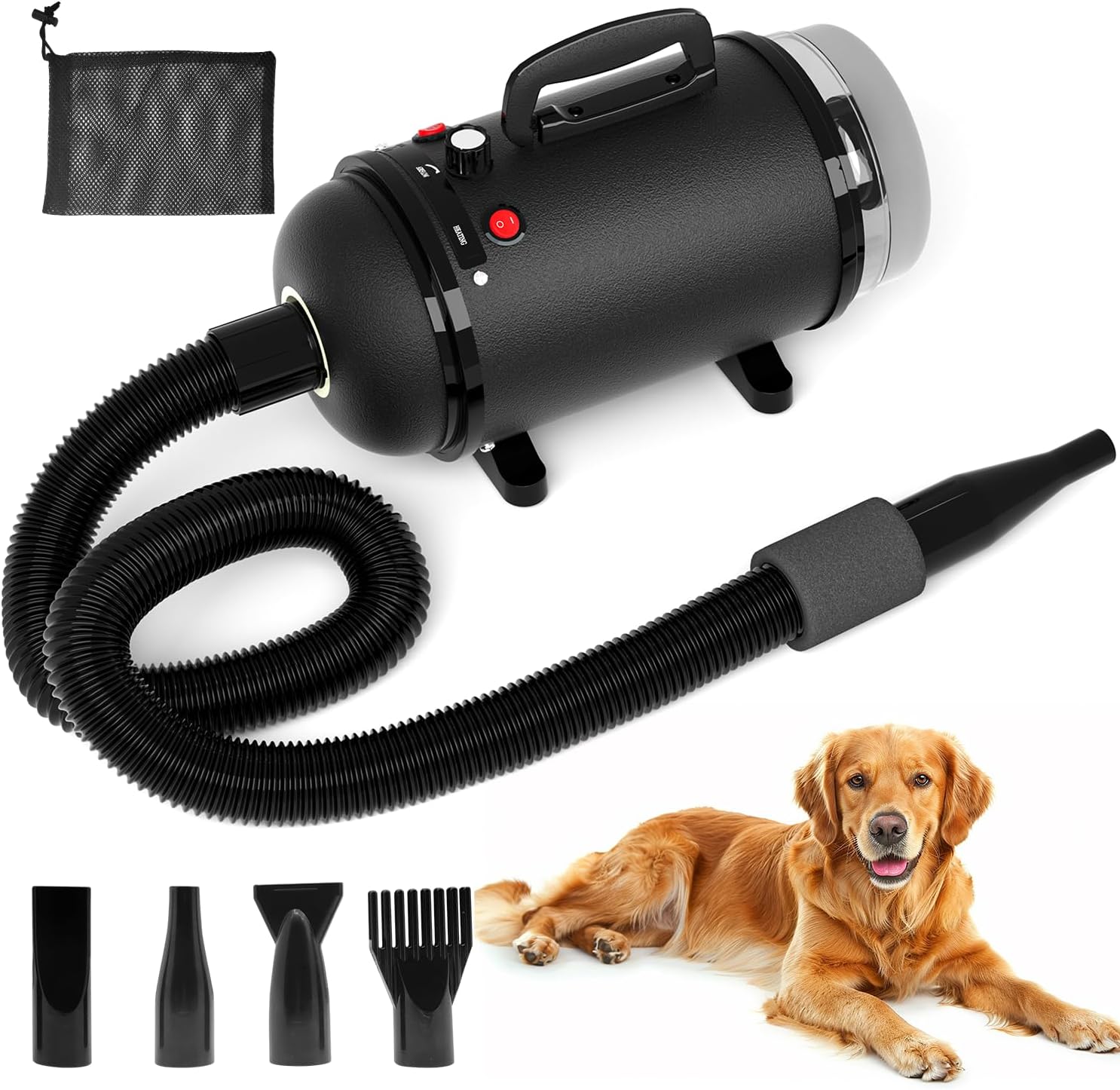 IKARE High Velocity Pet Hair Dryer - Fast Drying & Grooming