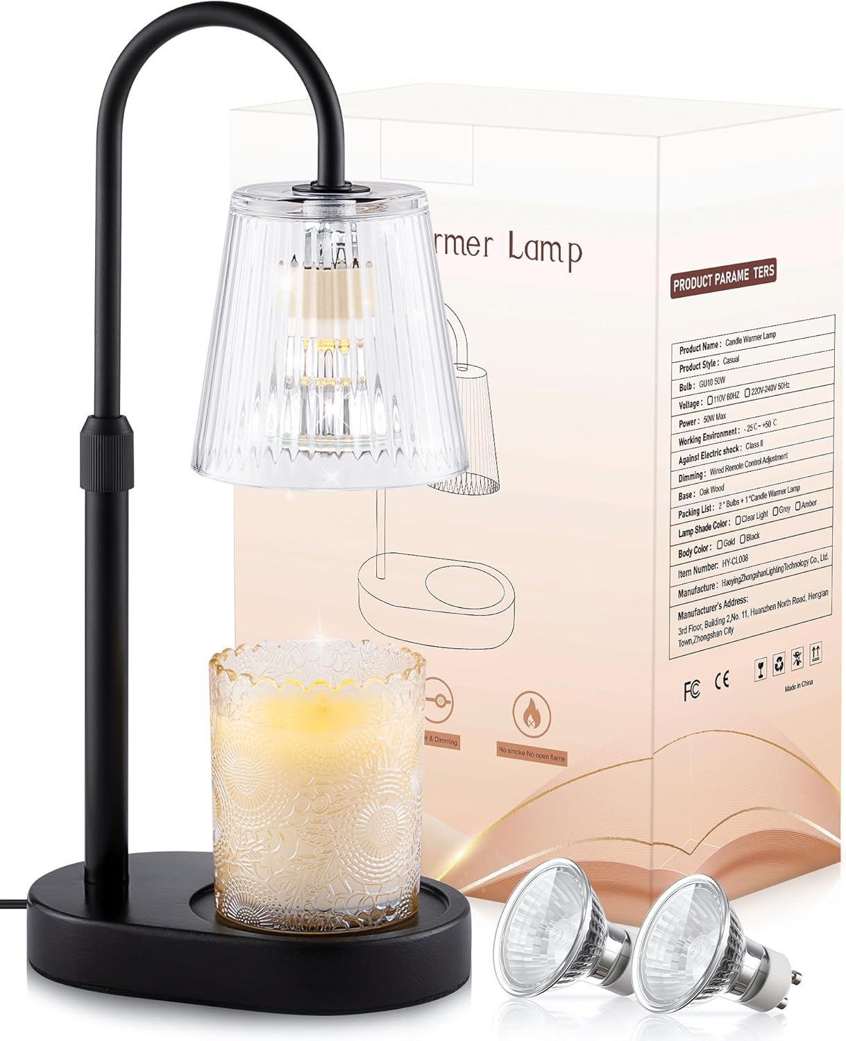 Candle Warmer Lamp with Timer Dimmable for Home Decor
