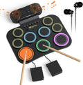 Rhymo Electronic Drum Set 9-Pad Roll Up Kit - Portable Kids Drum Set
