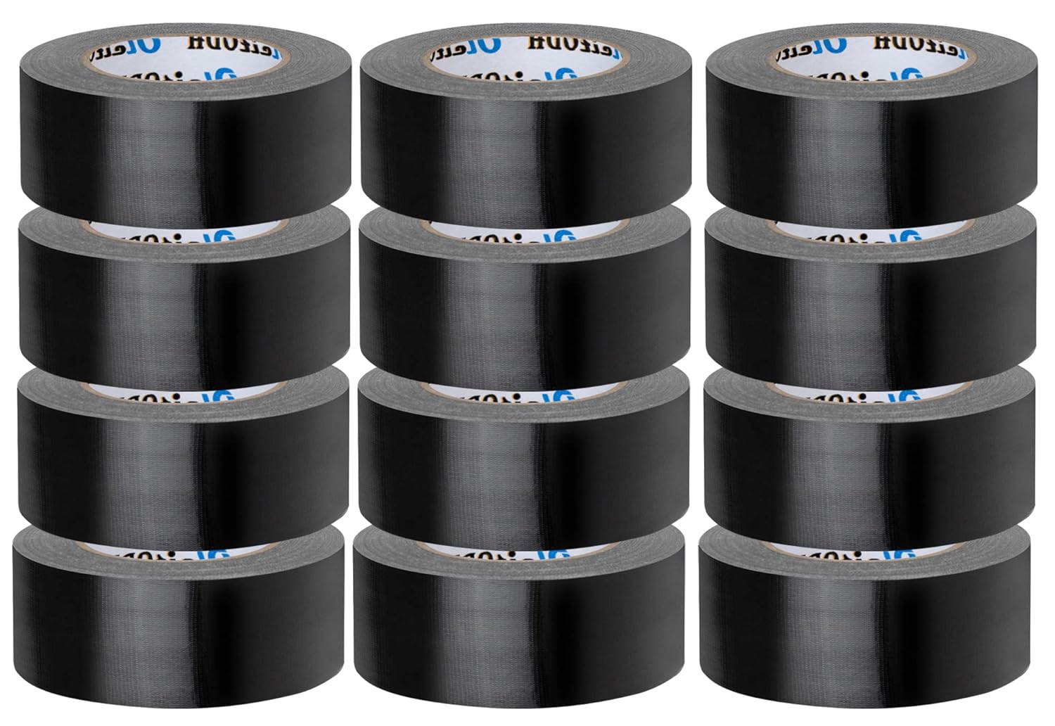Heavy Duty Black Duct Tape 12 Pack for All Weather Use