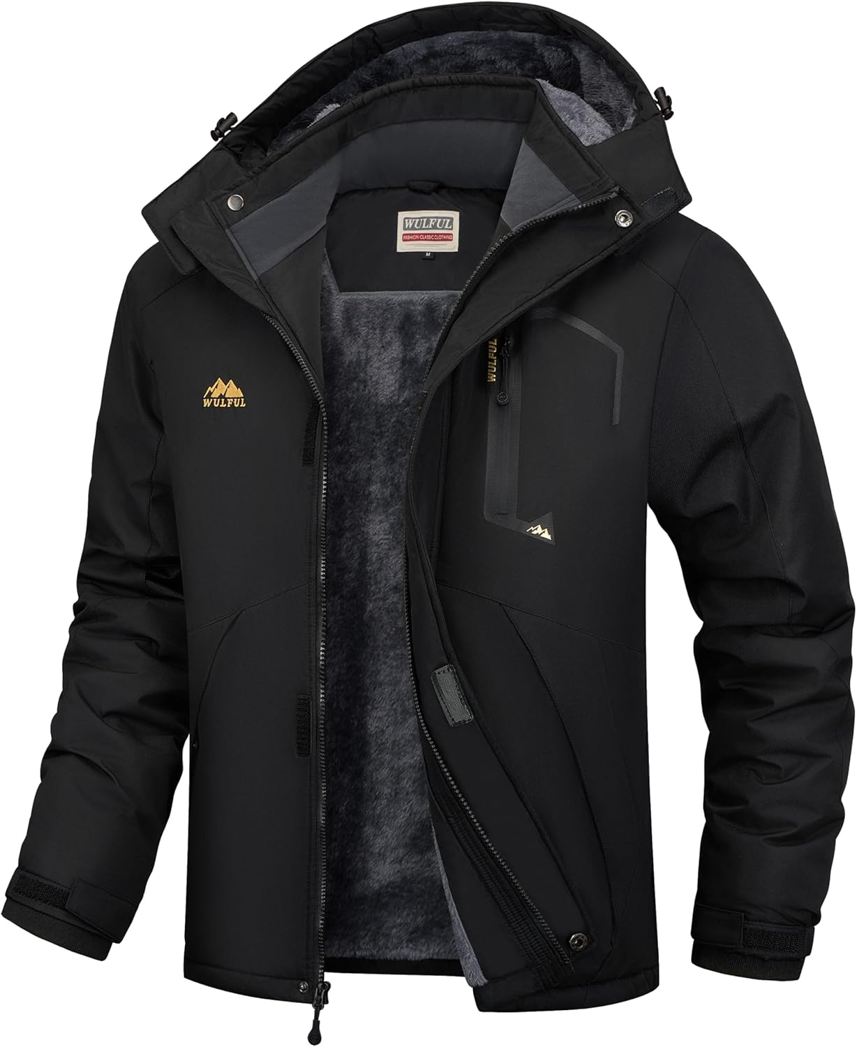 WULFUL Men's Ski Jackets: Warm Winter Snow Windbreaker Coat