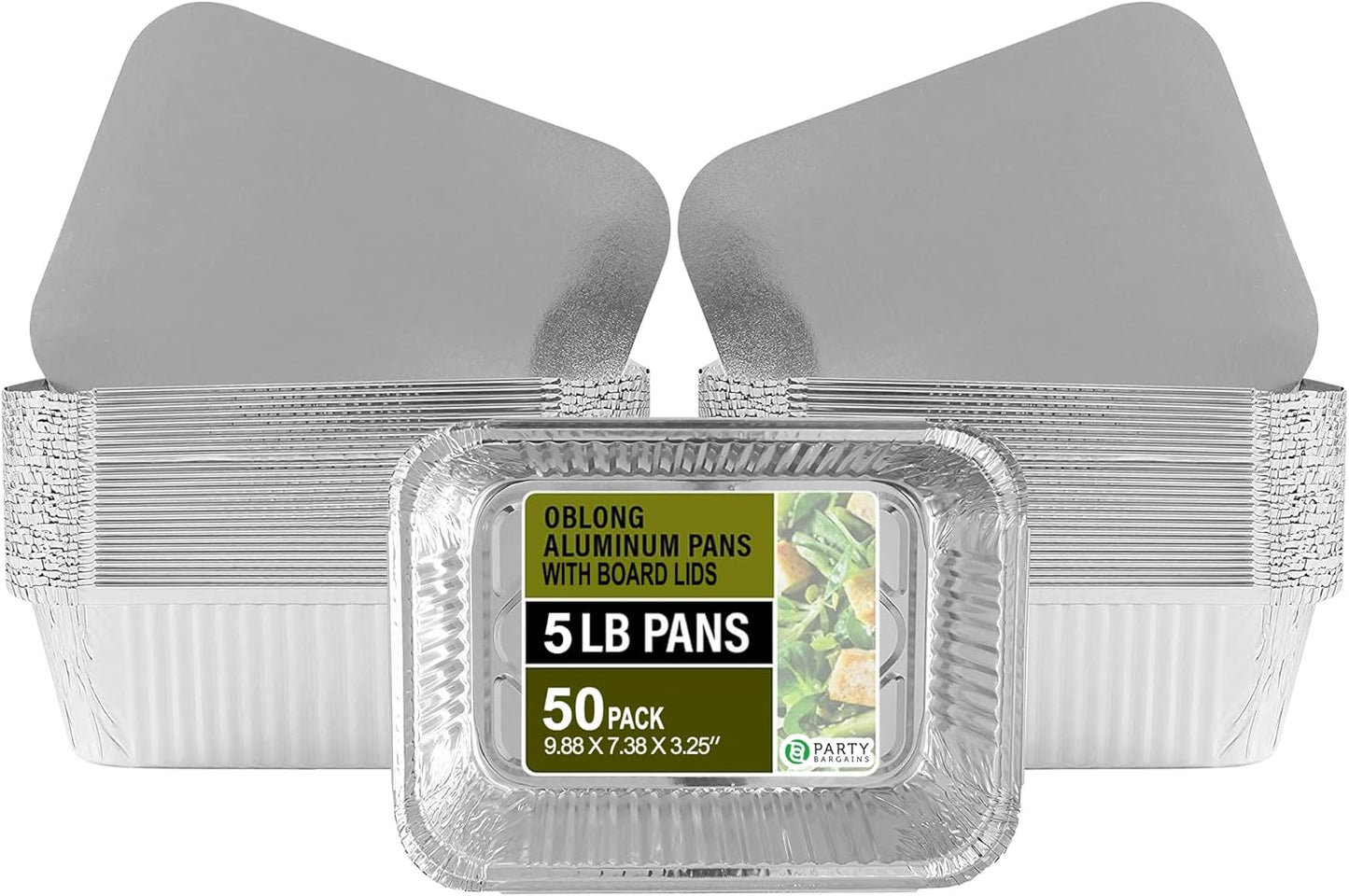 5 Lb Aluminum Foil Pans with Lids - Perfect for Events and Meals