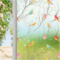 Coavas Privacy Window Film Translucent Bird Pattern - 35.4 x 78.7 in